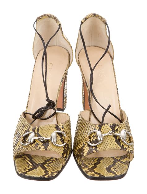 gucci talons|gucci snakeskin sandals.